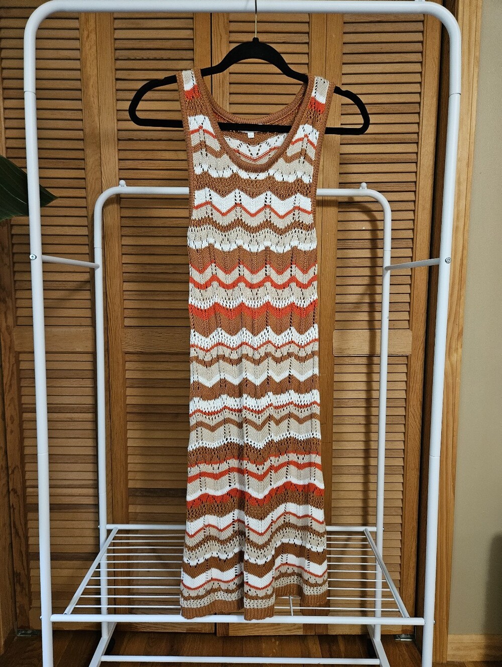 Knit 70s Print Festival Mod Midi Dress